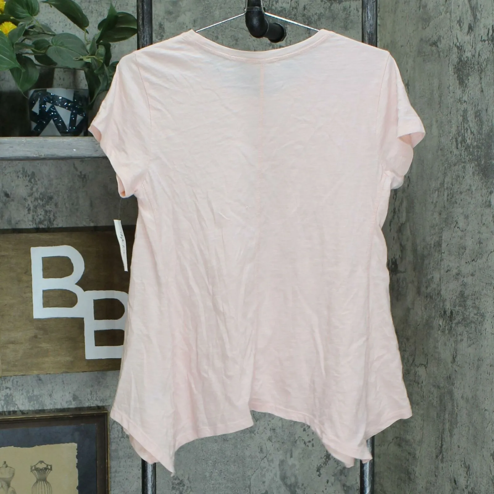 Style & Co Women's Handkerchief Hem T-Shirt