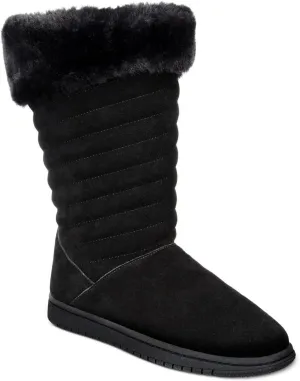 Style & Co. Womens Novaa Suede Winter & Snow Boots 10013336000 Black 9M