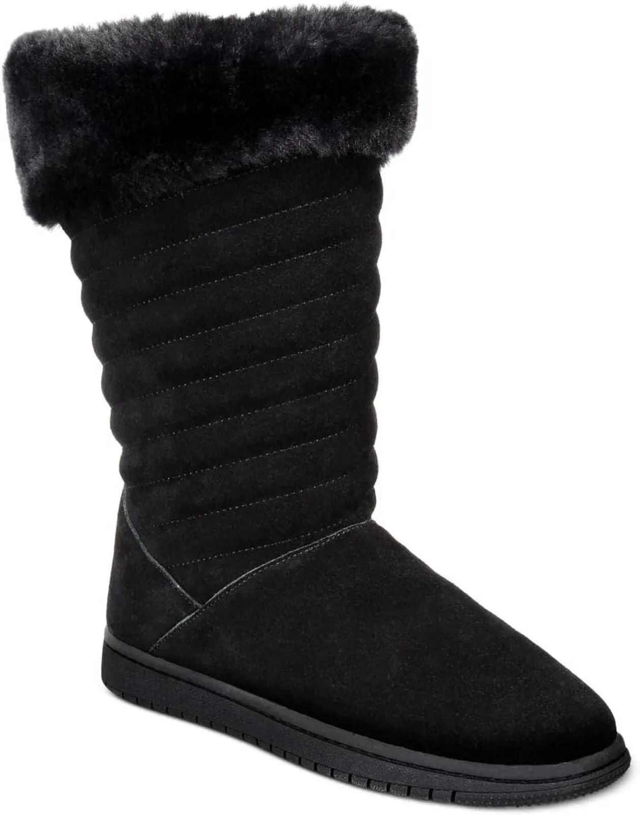 Style & Co. Womens Novaa Suede Winter & Snow Boots 10013336000 Black 9M