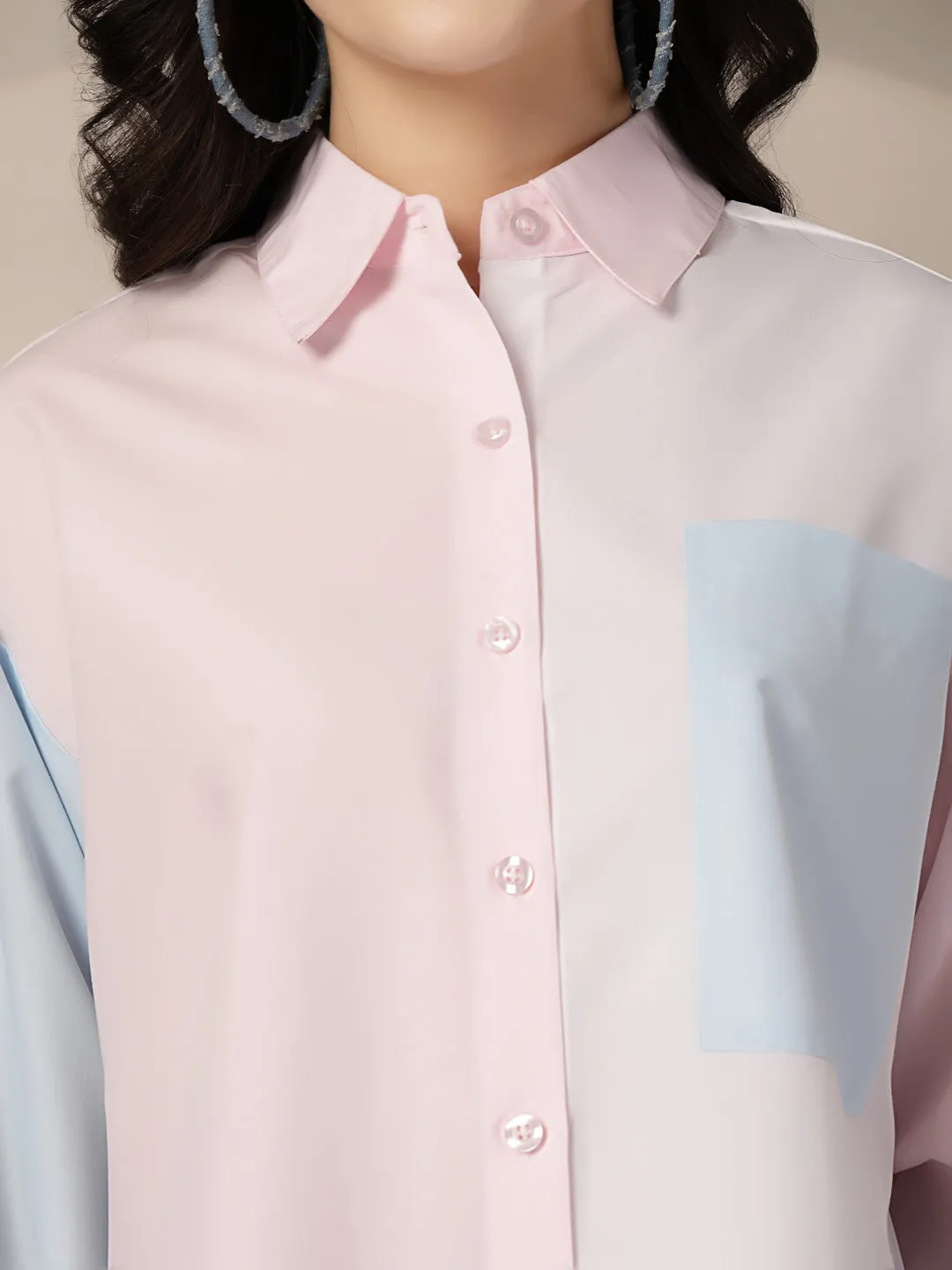 Style Quotient Womens Colour Block Oversize Shirt