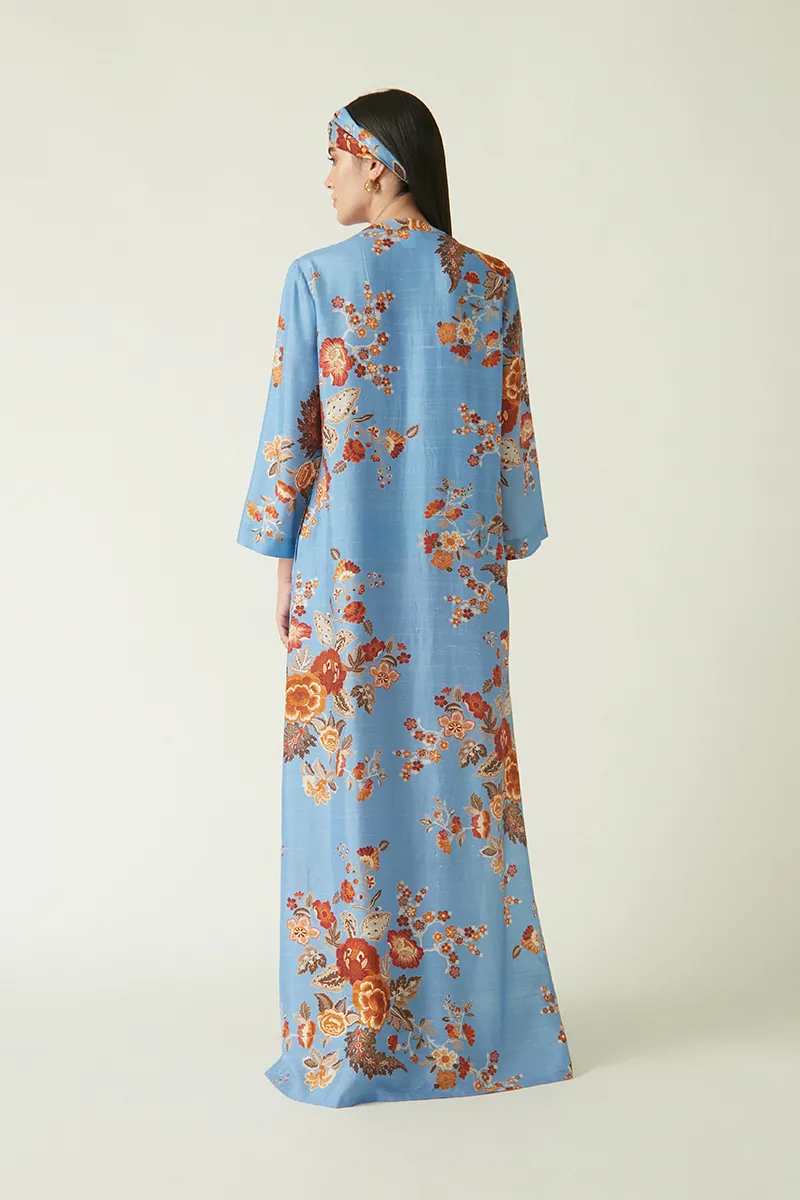 Summer Kaftan Linen Satin Embellished-Fashion Edit Java 03A-4JV-11-Payal Pratap