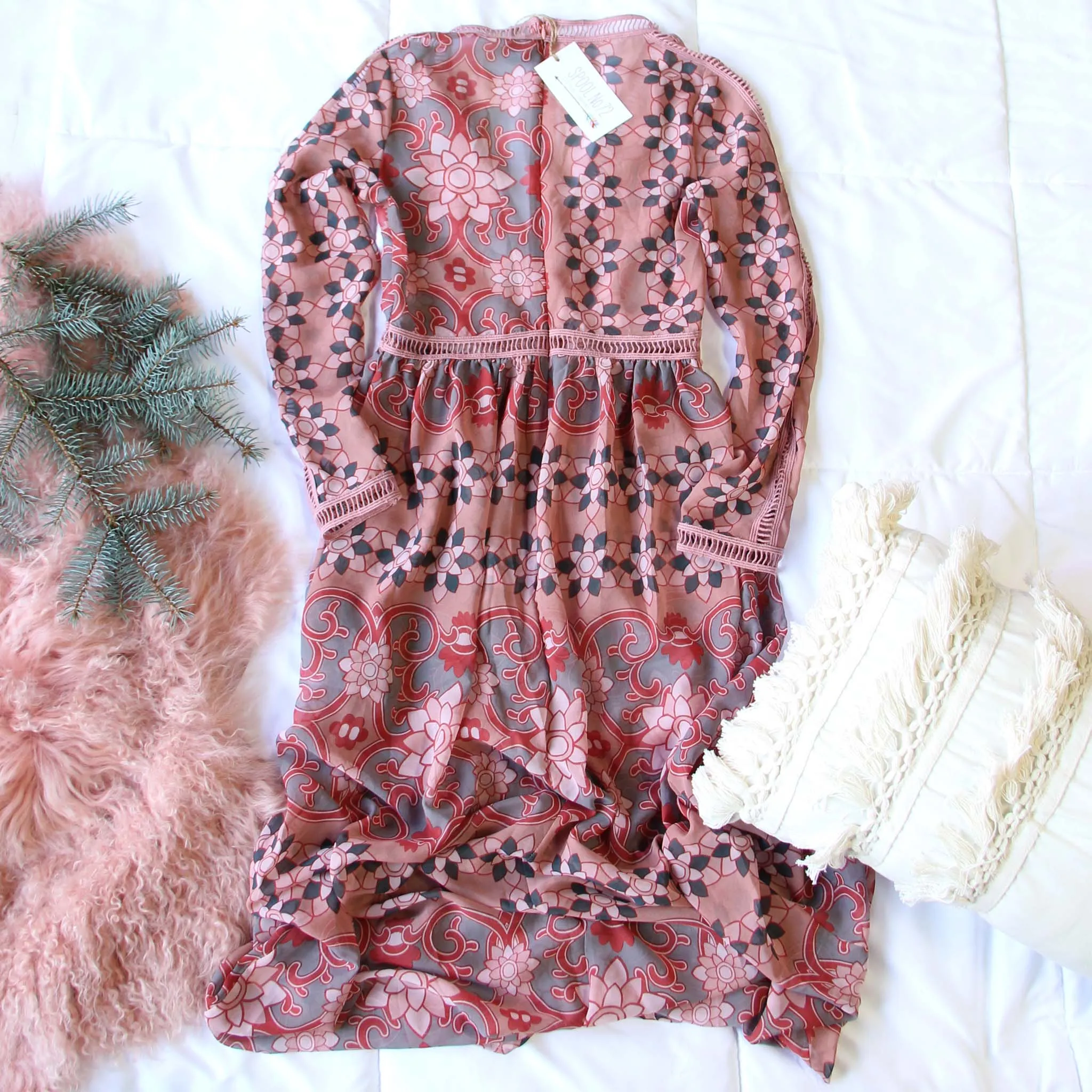 The Medallion Maxi Dress in Mauve