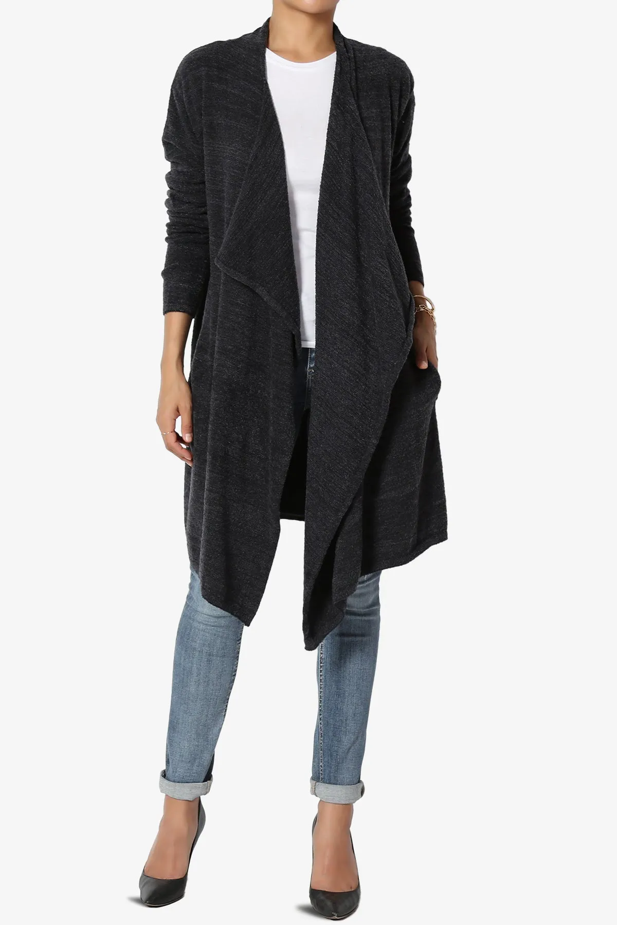 Tish Waterfall Longline Knit Cardigan