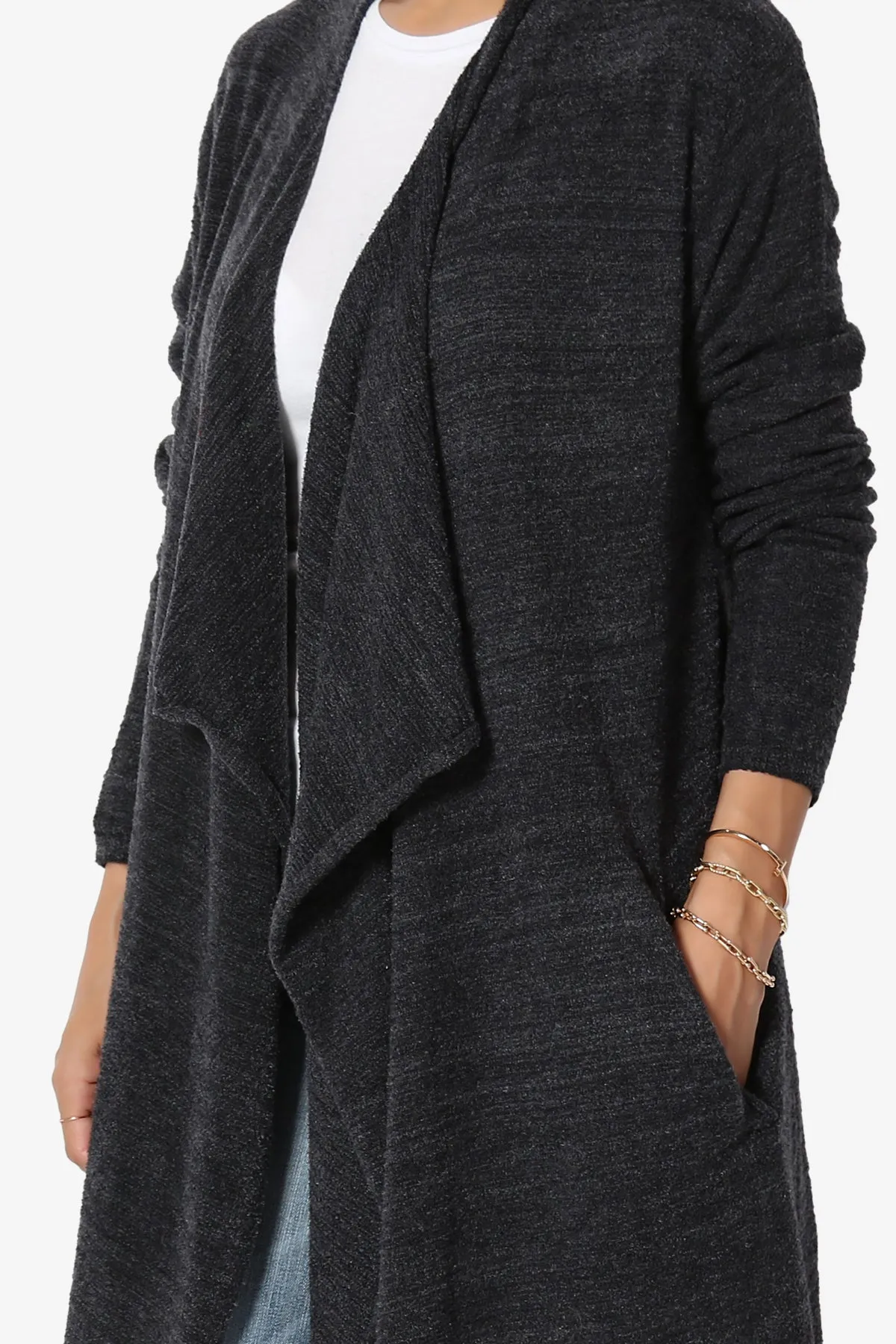 Tish Waterfall Longline Knit Cardigan