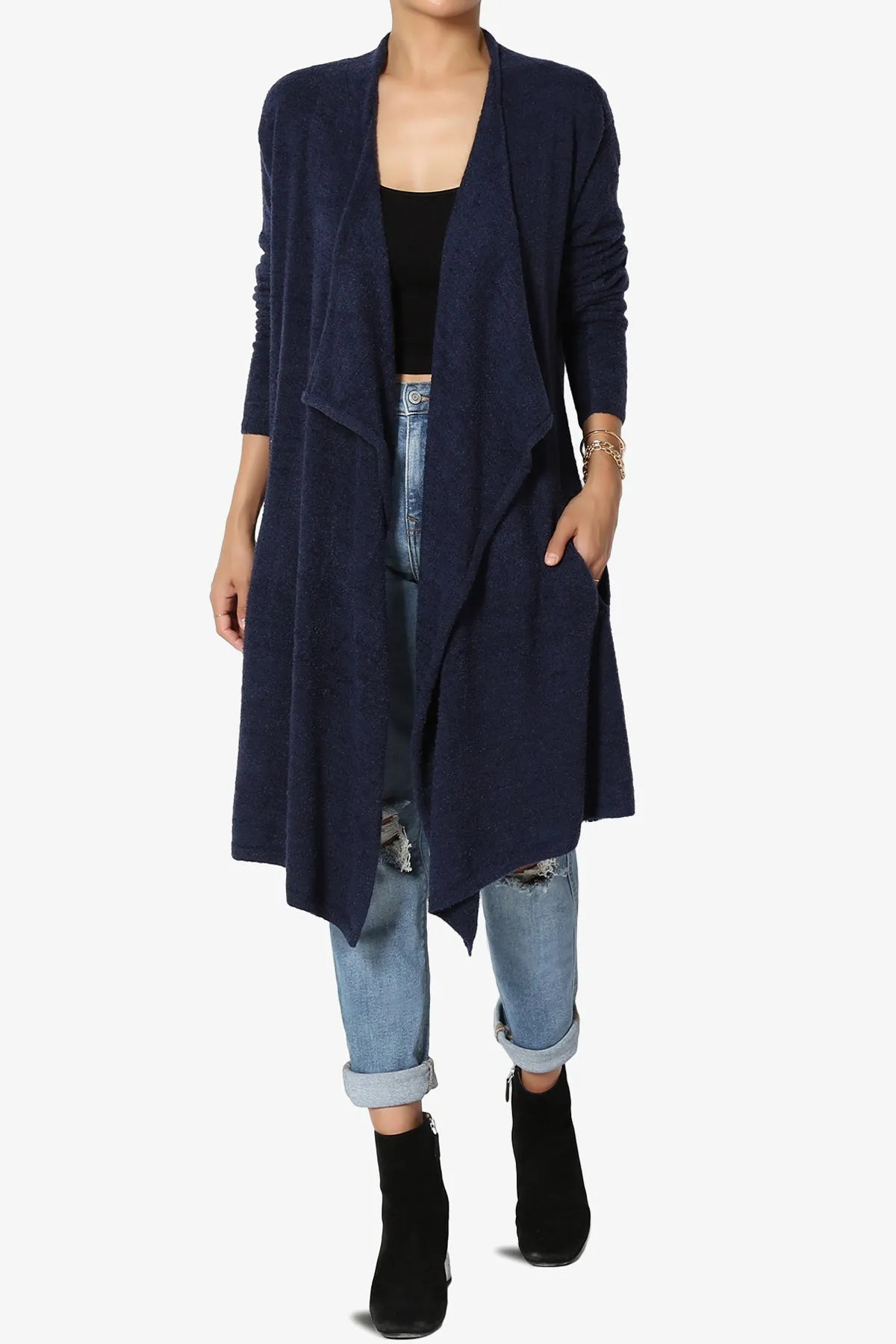 Tish Waterfall Longline Knit Cardigan