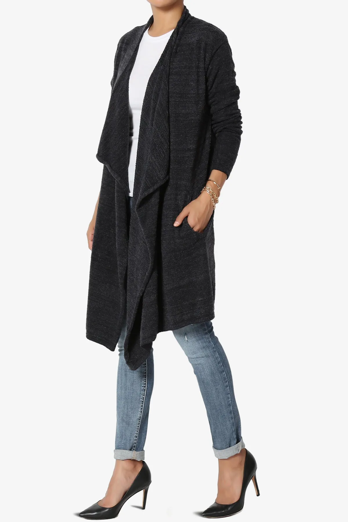 Tish Waterfall Longline Knit Cardigan
