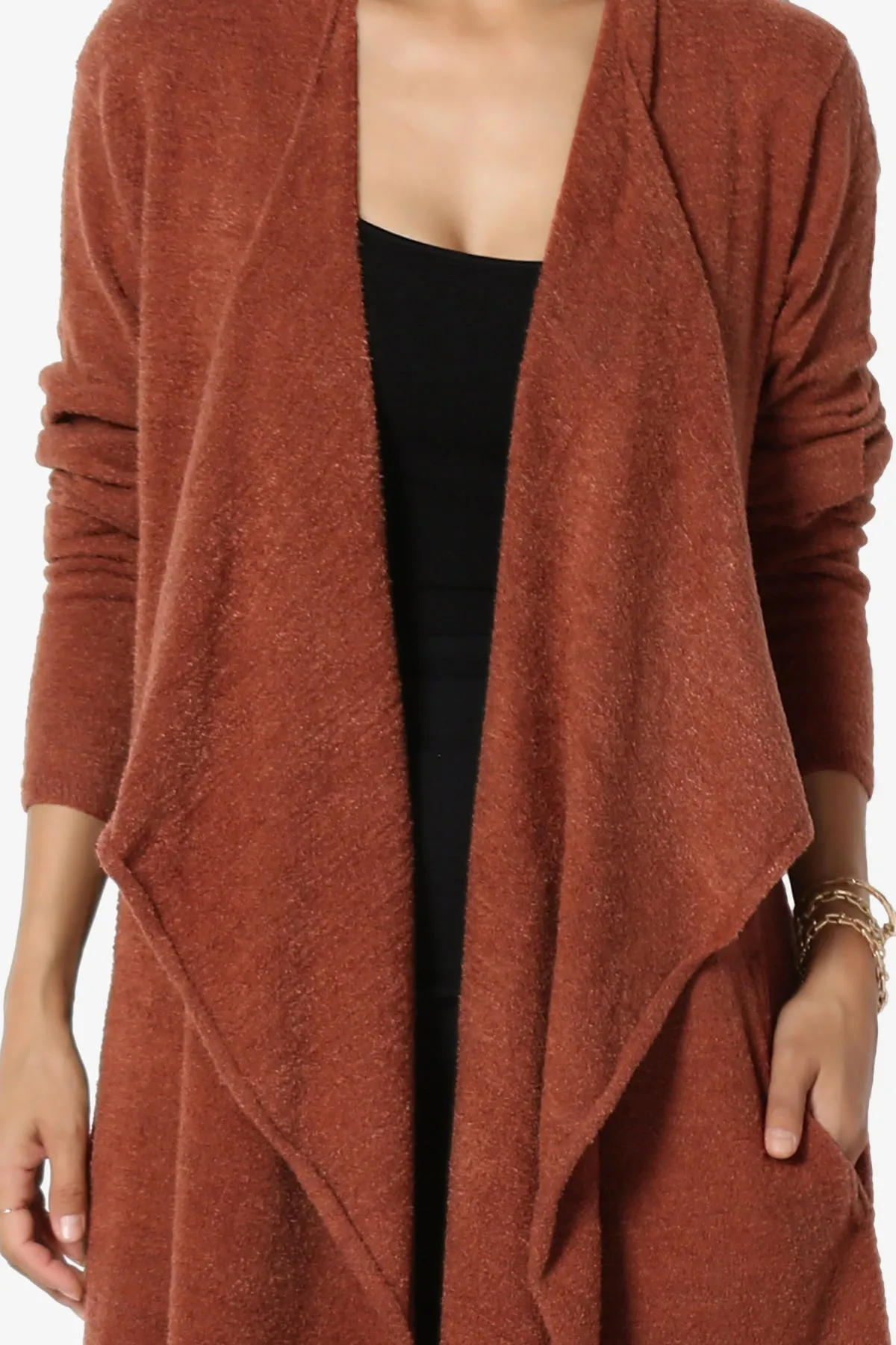 Tish Waterfall Longline Knit Cardigan