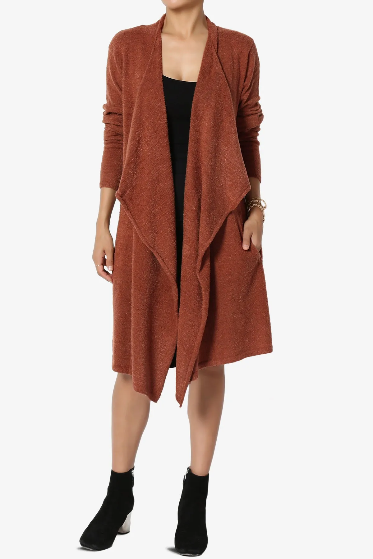 Tish Waterfall Longline Knit Cardigan