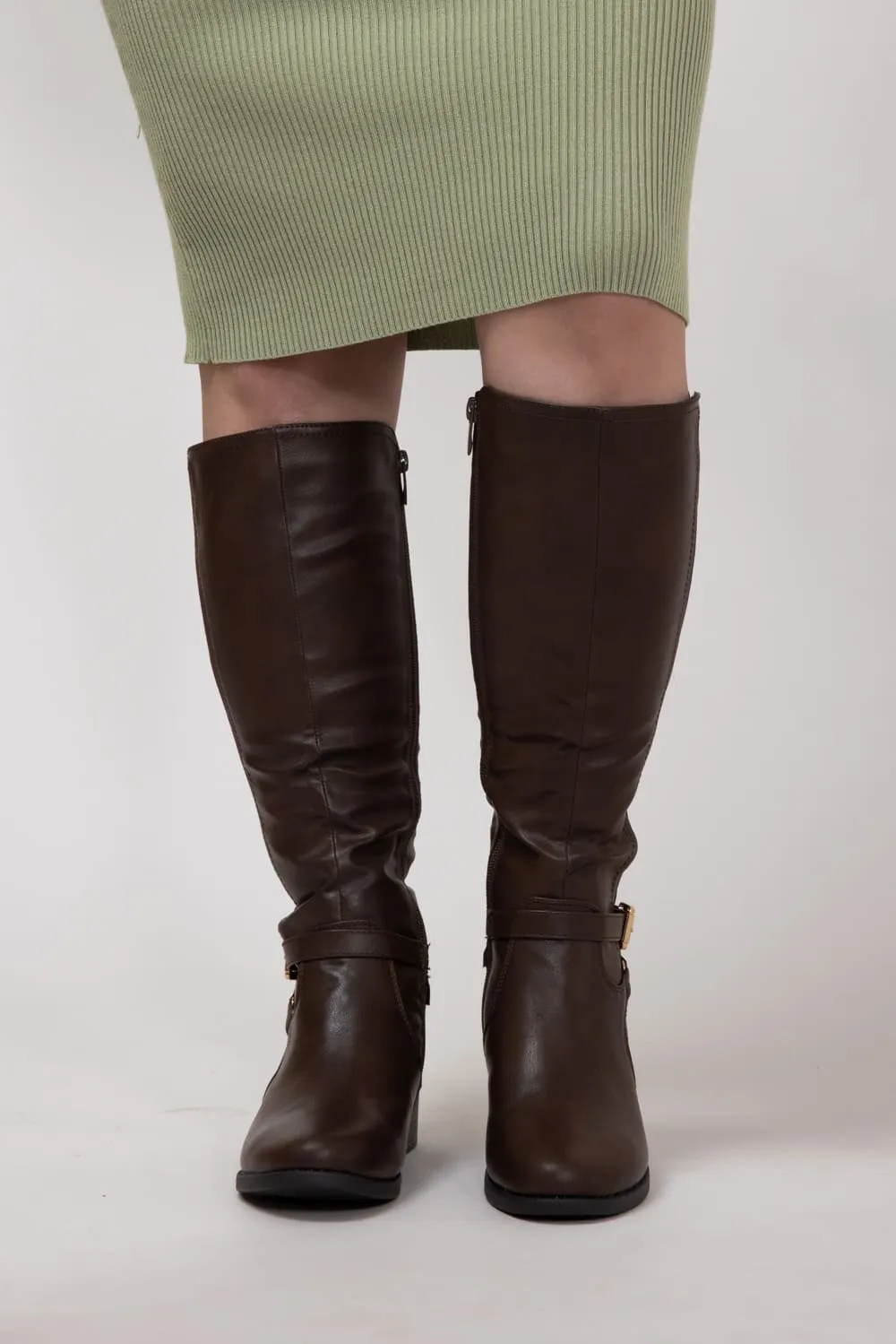 Top Moda Alana Tall Boots for Women in Brown | ALANA-8 BROWN