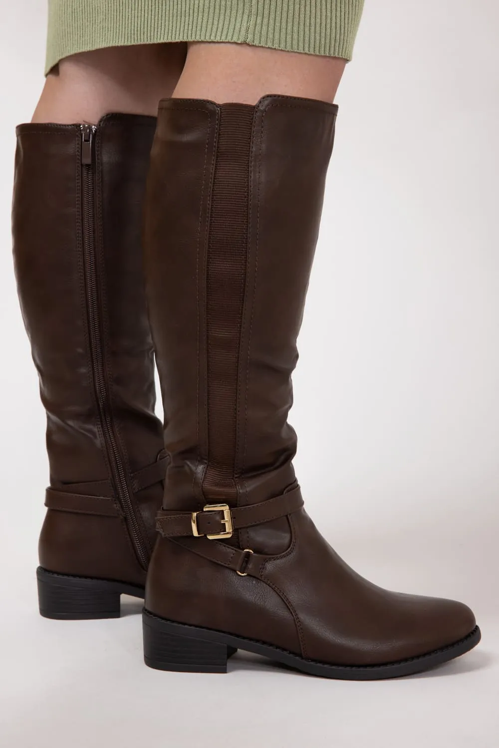 Top Moda Alana Tall Boots for Women in Brown | ALANA-8 BROWN