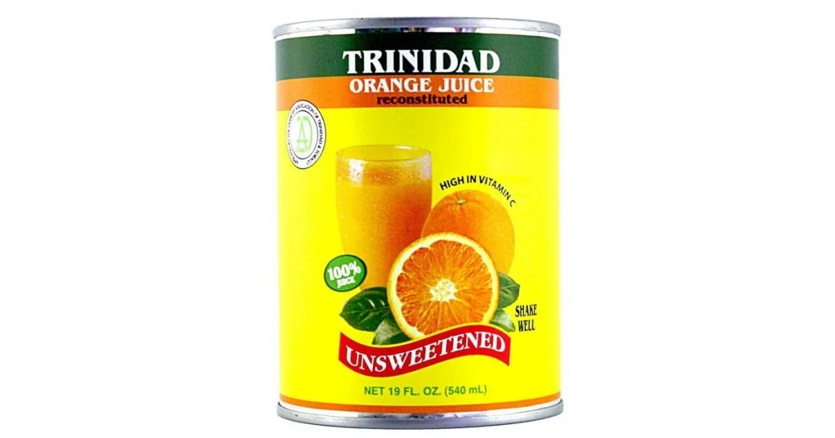 Trinidad Orange Juice Unsweetened 19oz