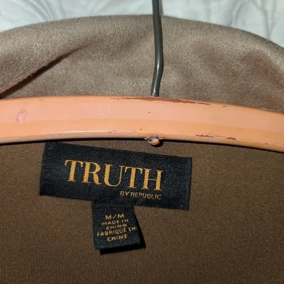 Truth fax suede fall shacket sz m