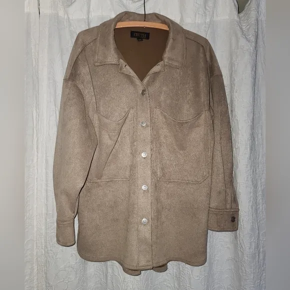 Truth fax suede fall shacket sz m