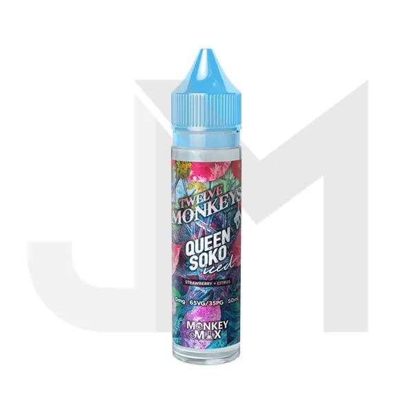 Twelve Monkeys Ice Age 50ml Shortfill 0mg (70VG/30PG)