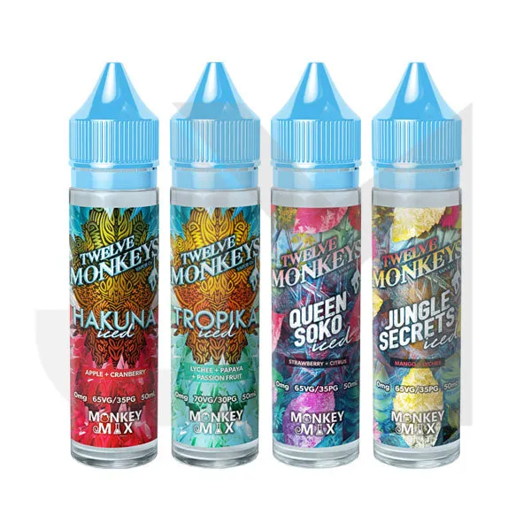 Twelve Monkeys Ice Age 50ml Shortfill 0mg (70VG/30PG)