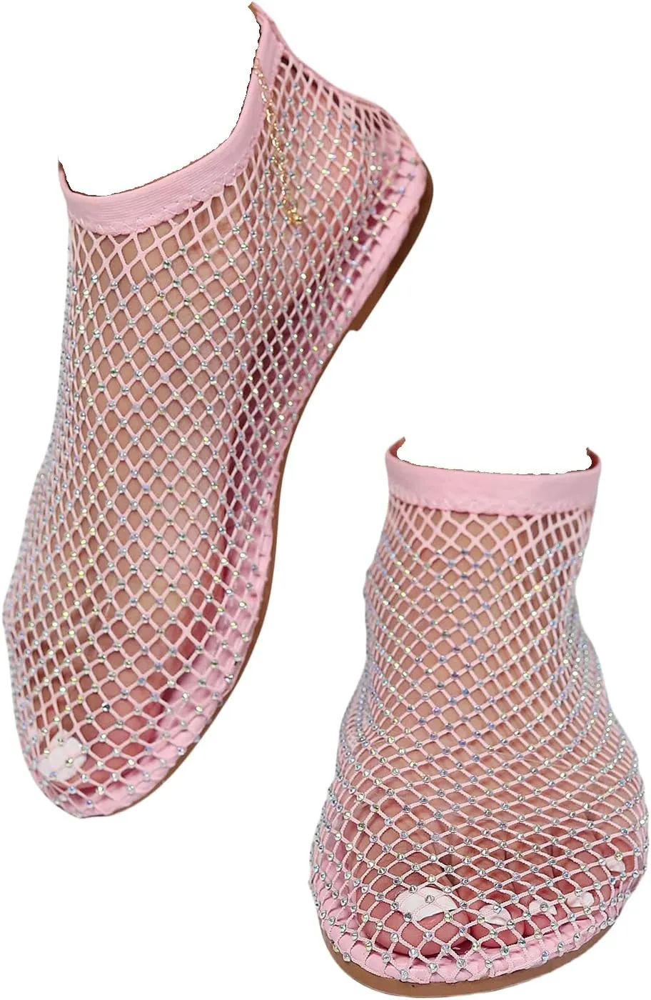 Ultra Comfortable Shiny Gem Mesh Flats