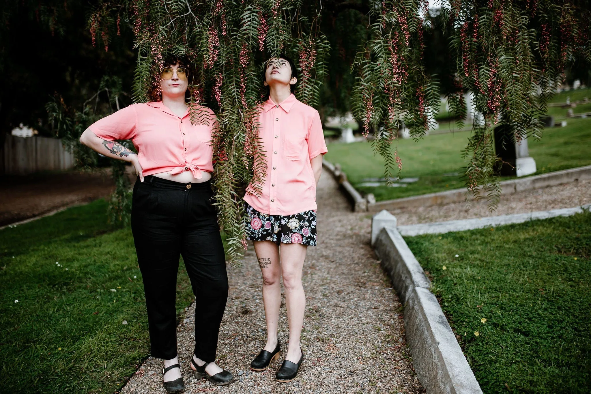 Unisex Button Up in Watermelon Rosé