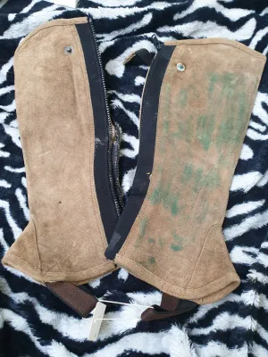 Used brown suede small adults chaps