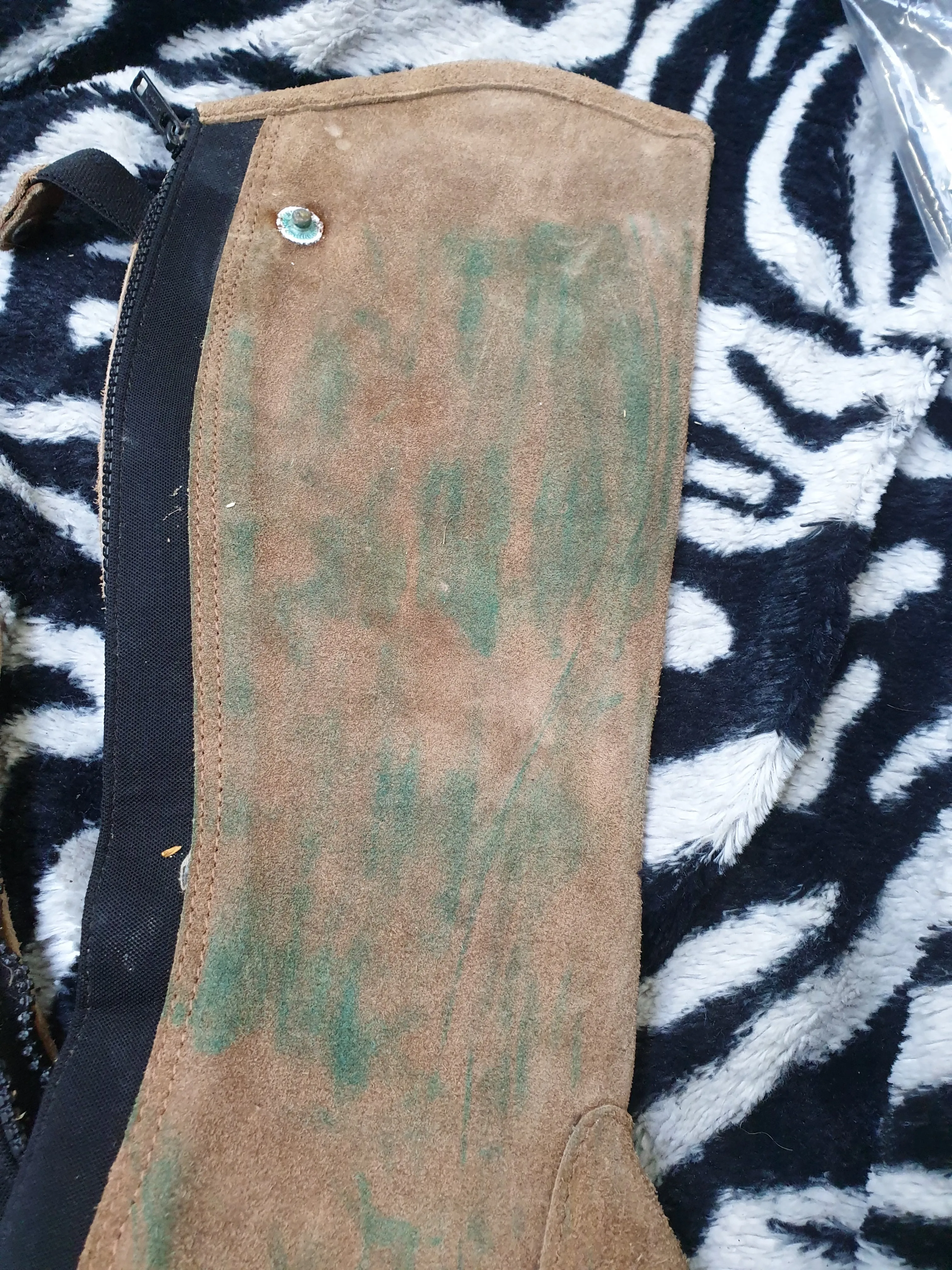 Used brown suede small adults chaps