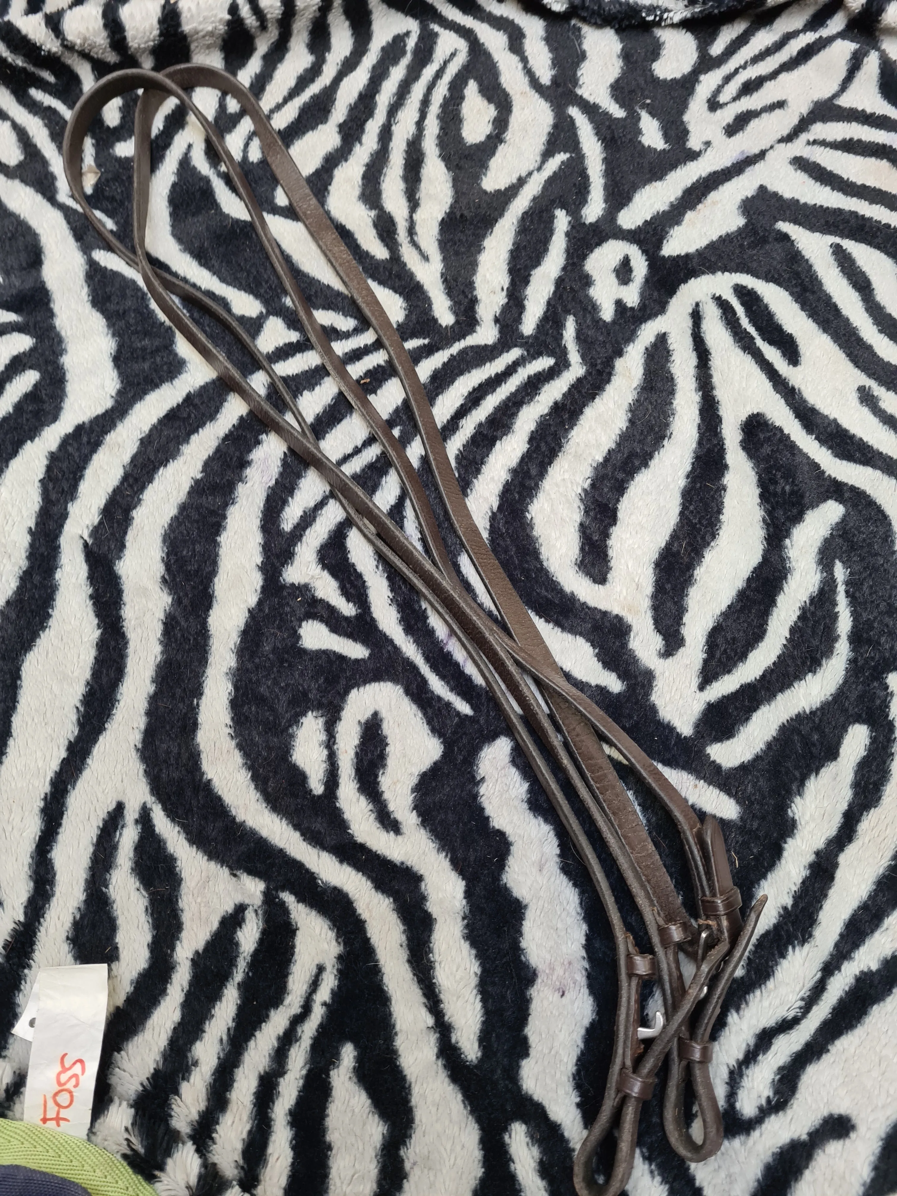 Used cob size brown leather reins FREE POSTAGE☆