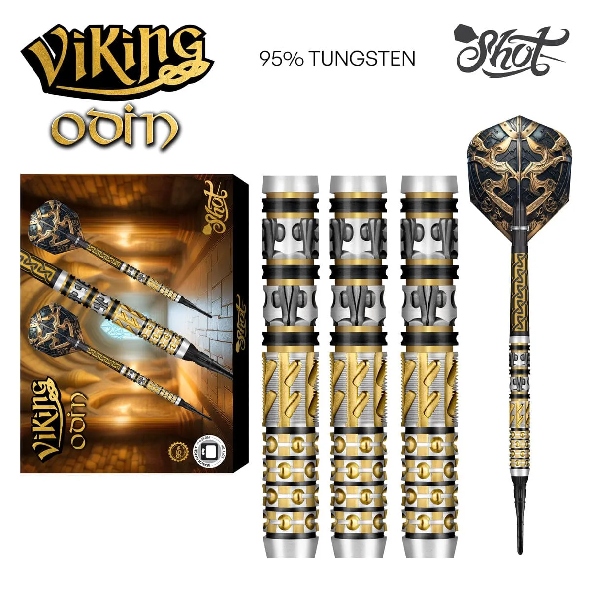Viking Odin Soft Tip Dart Set-95% Tungsten Barrels