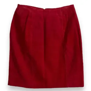 Vintage 90’s CHIA Red Suede/Leather Mini Skirt Size 4/6 Perfect for VDay!
