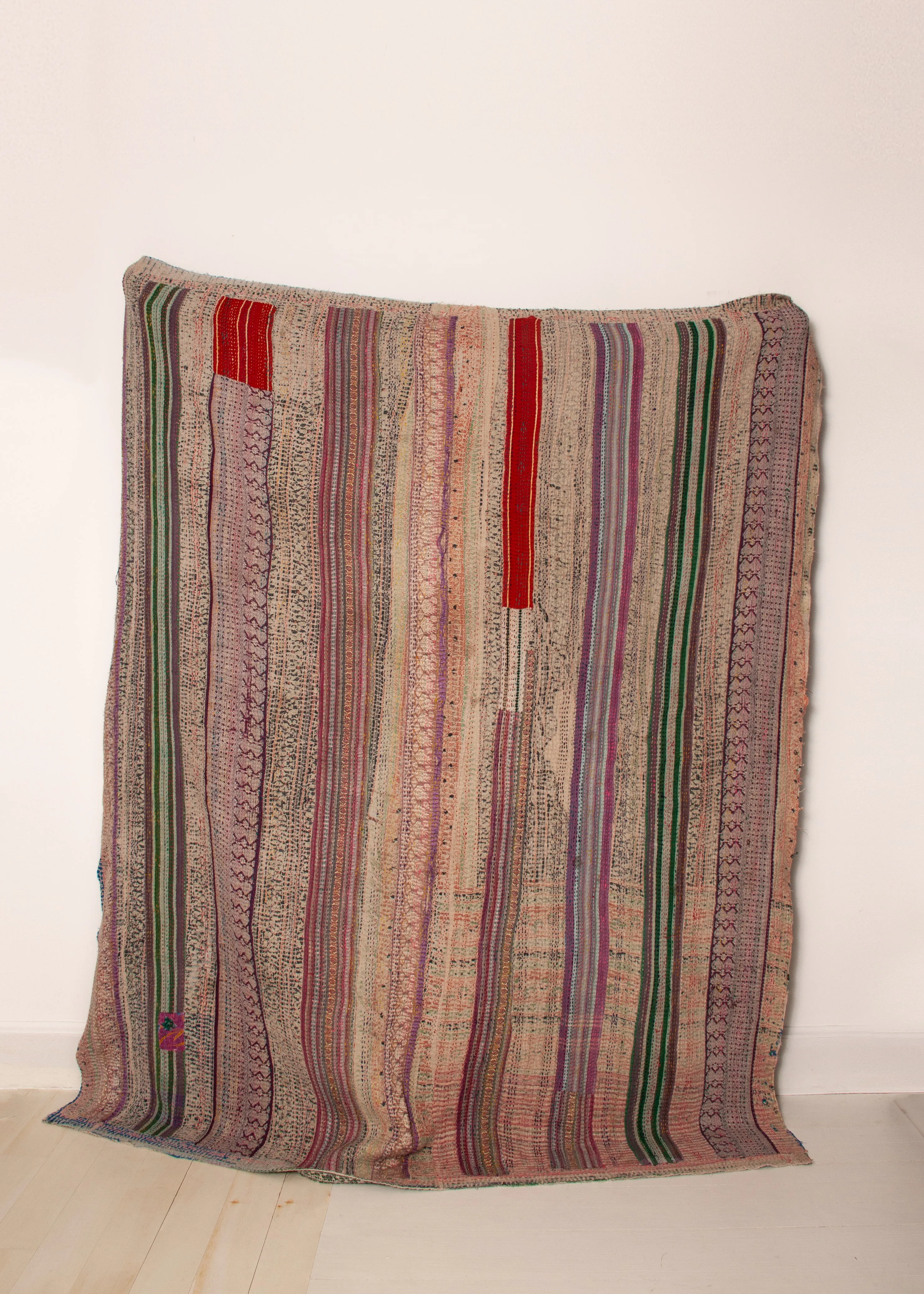 Vintage Dowry Kantha Blanket, #23 - 67"x80" SH