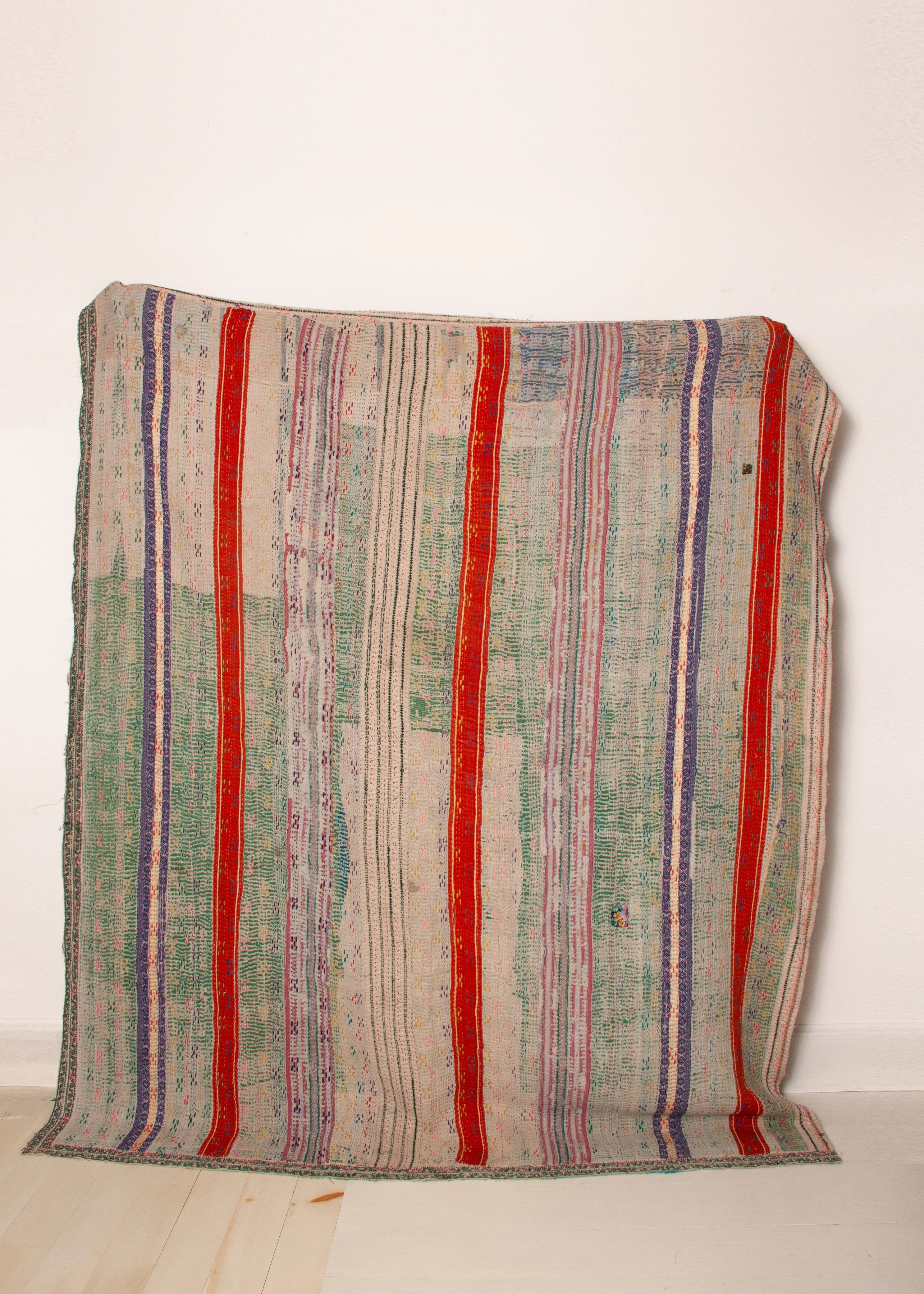 Vintage Dowry Kantha Blanket, #23 - 67"x80" SH
