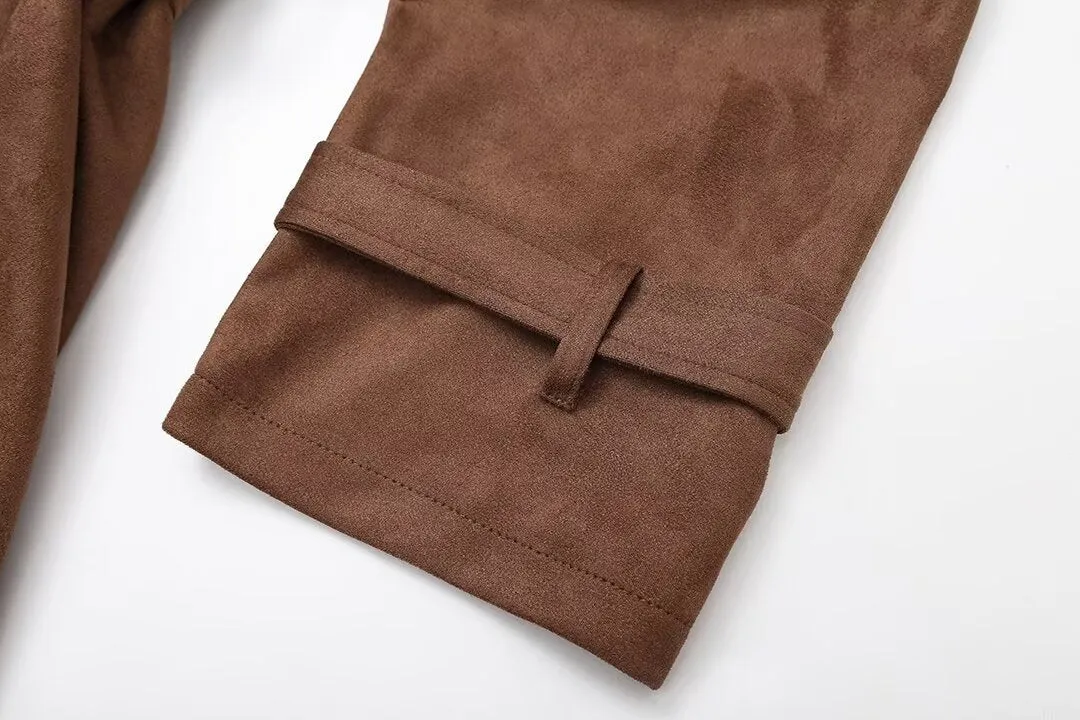 Vivienne Faux Suede Trench coat