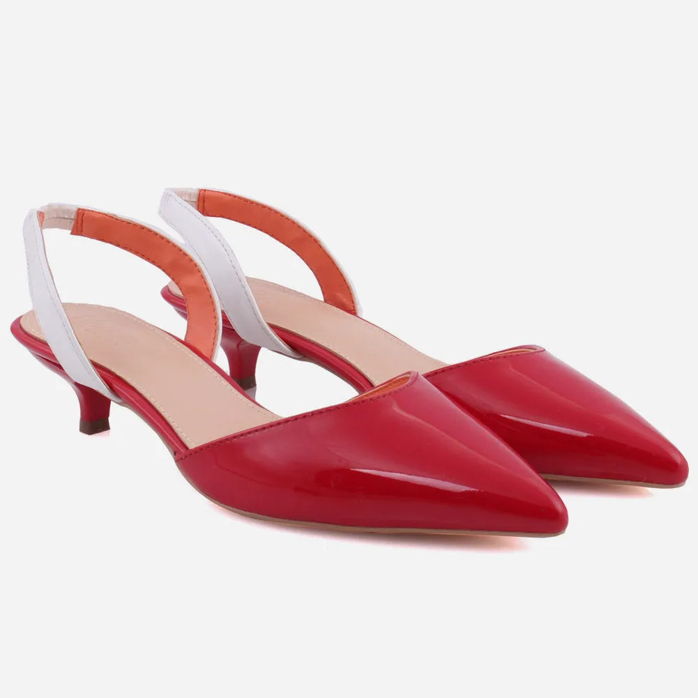 Women "LENA" Pointy Toe Low Heel Court Shoes