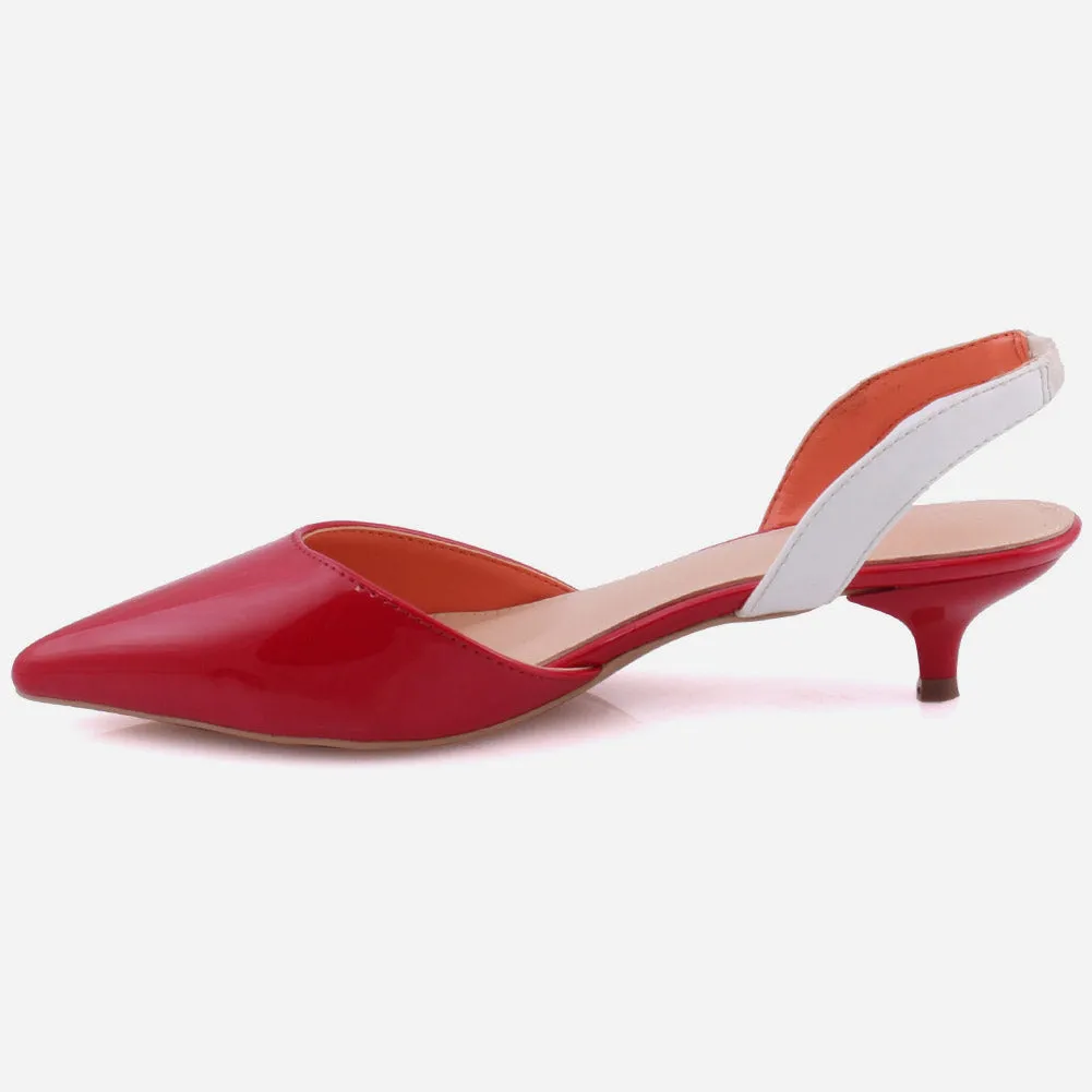 Women "LENA" Pointy Toe Low Heel Court Shoes