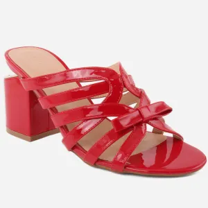 Women "RACHEEL" Mid Block Heel Slip On Sandals