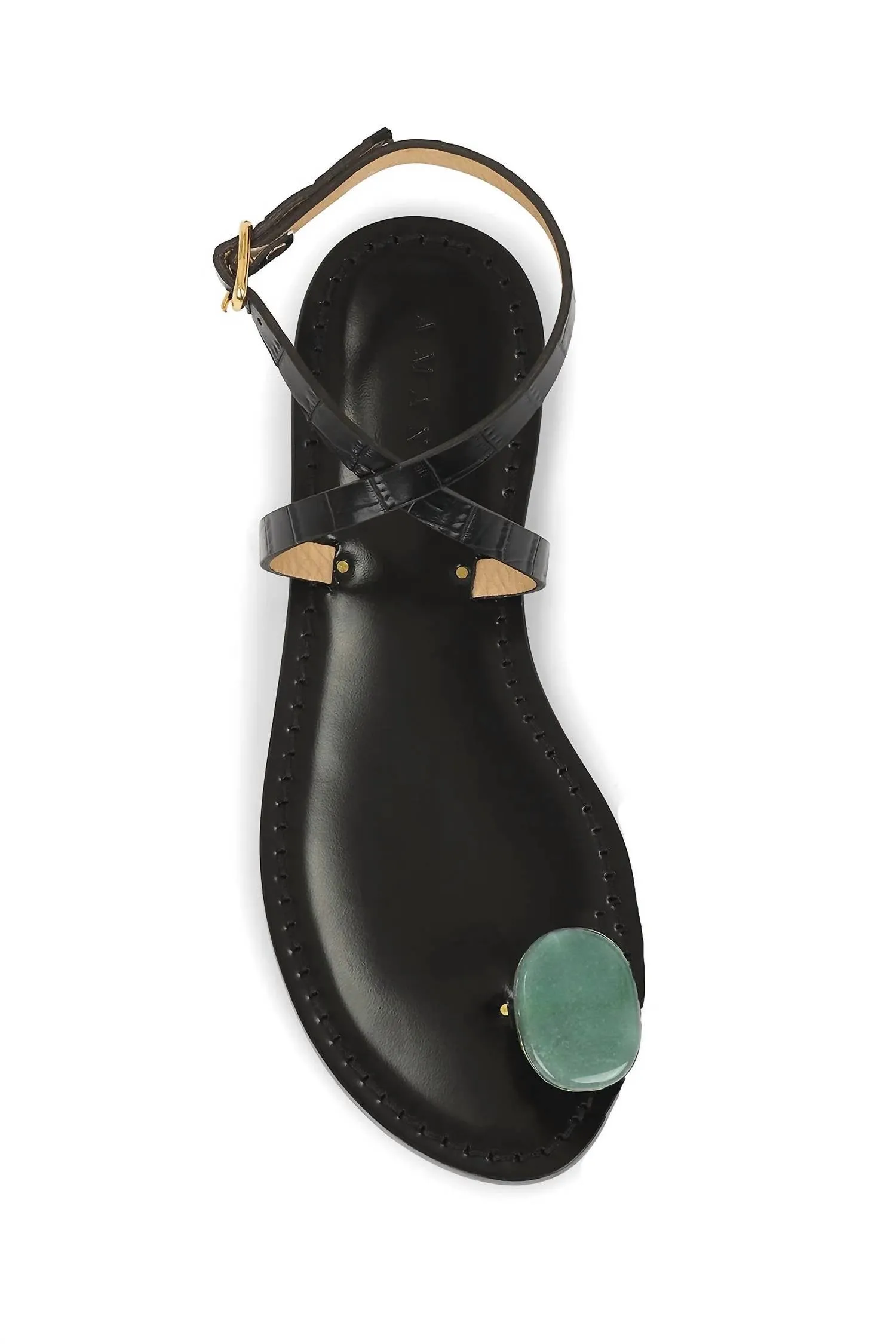 Women's Kibera Embellished Leather Sandals In Black Croc