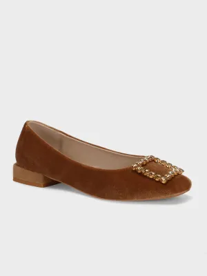 Women's "KOZUE" Buckled Detailing Ballerinas